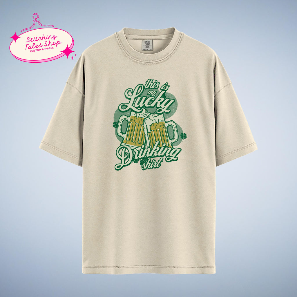 Lucky Drinking Shirt, Funny St Patricks Day Tee, Irish Beer