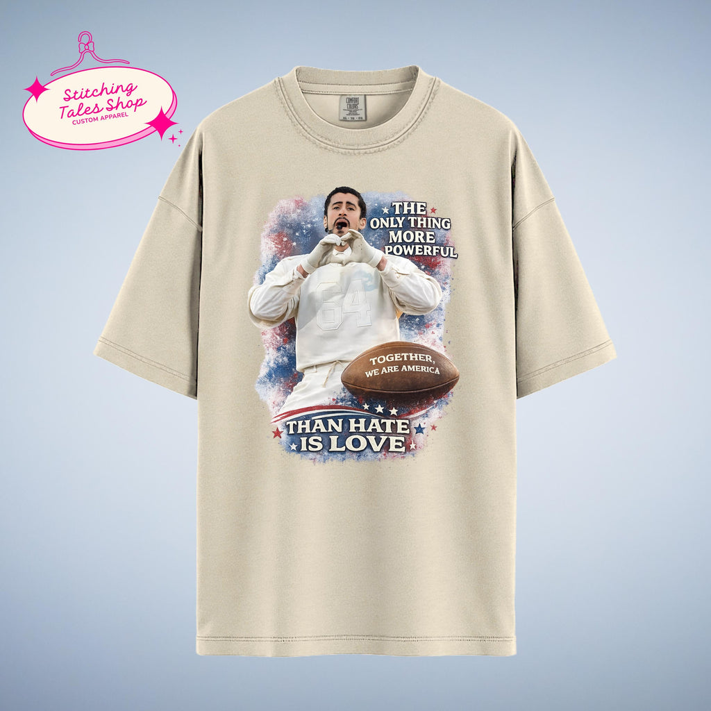 Love Over Hate Shirt, Unity Graphic Tee, Comfort Colors Unisex Shirt, Patriotic Message Shirt, Meaningful Statement Tee