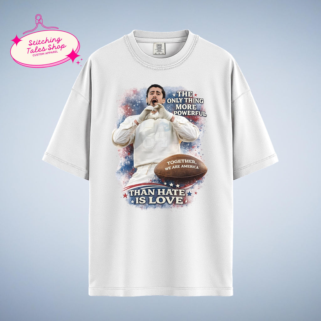 Love Over Hate Shirt, Unity Graphic Tee, Comfort Colors Unisex Shirt, Patriotic Message Shirt, Meaningful Statement Tee