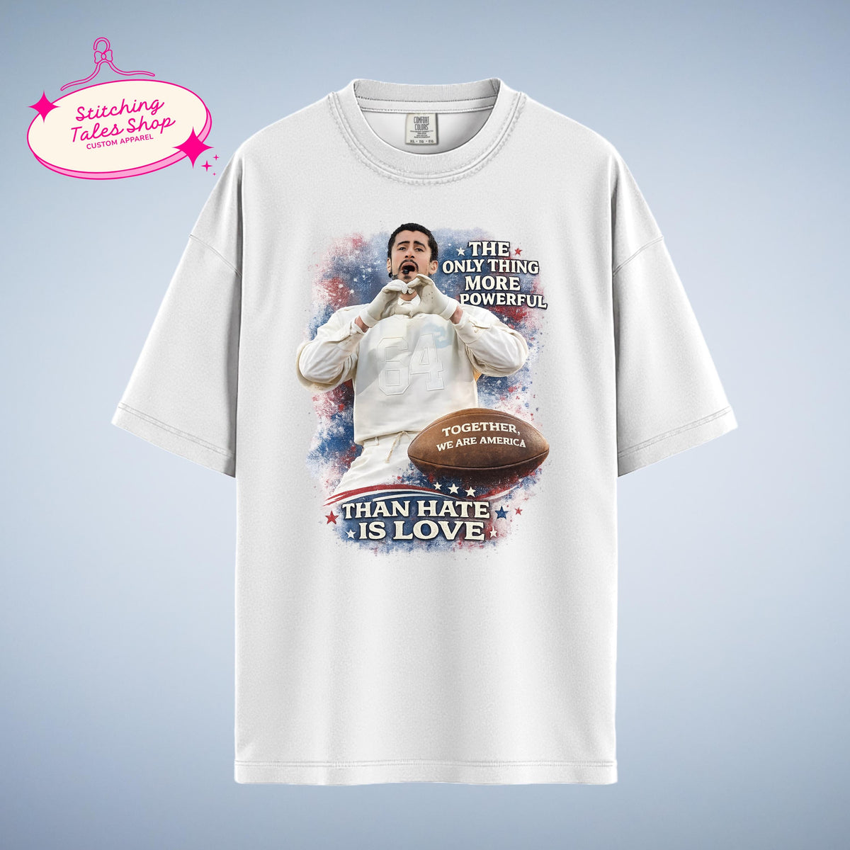 Love Over Hate Shirt, Unity Graphic Tee, Comfort Colors Unisex Shirt, Patriotic Message Shirt, Meaningful Statement Tee