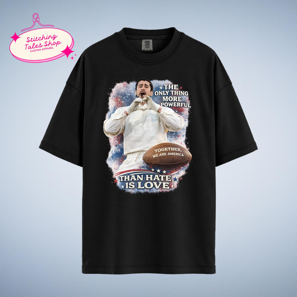 Love Over Hate Shirt, Unity Graphic Tee, Comfort Colors Unisex Shirt, Patriotic Message Shirt, Meaningful Statement Tee