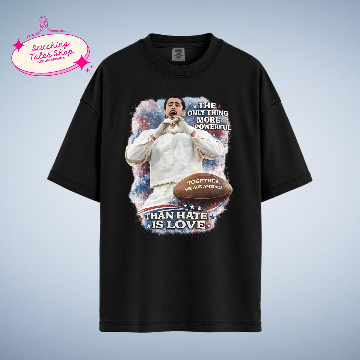Love Over Hate Shirt, Unity Graphic Tee, Comfort Colors Unisex Shirt, Patriotic Message Shirt, Meaningful Statement Tee