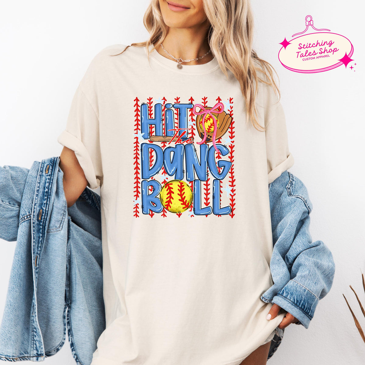 Hit The Dang Ball Softball Shirt, Comfort Colors 1717 Tee, Game Day Apparel