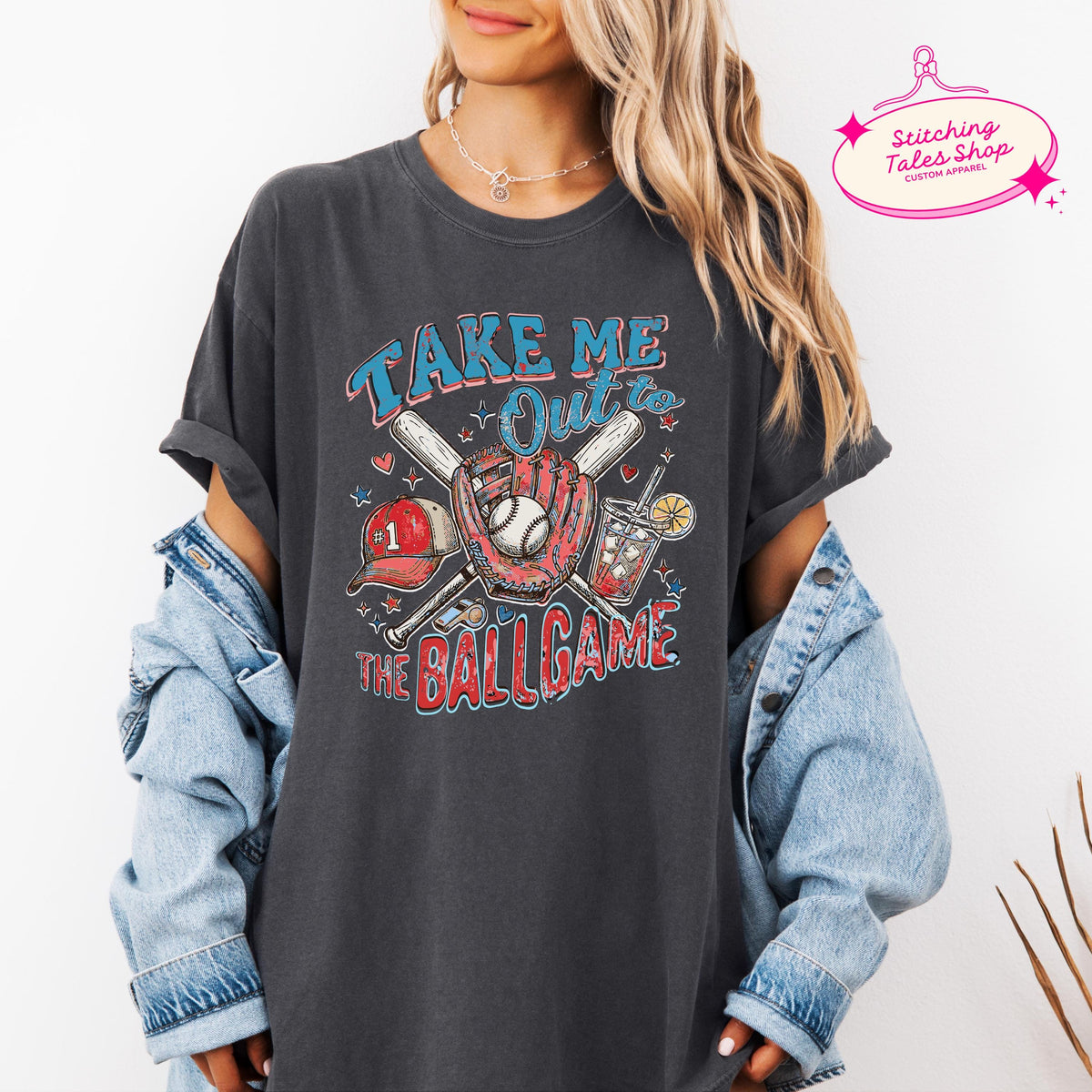 Take Me Out To The Ballgame Shirt, Baseball Mom Tee, Comfort Colors 1717