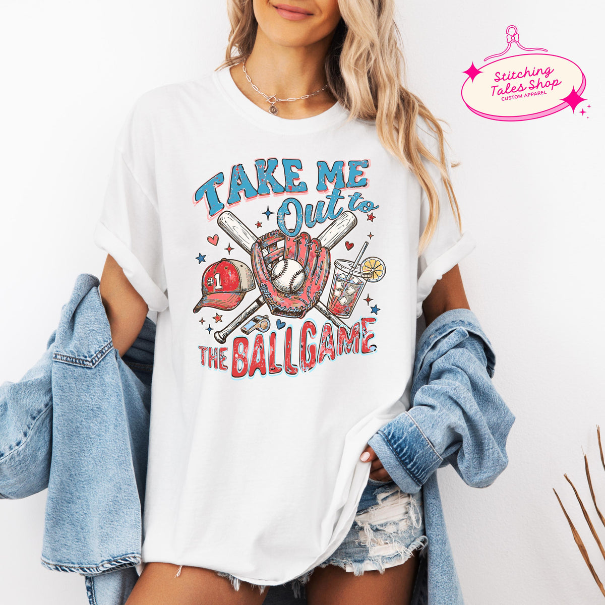 Take Me Out To The Ballgame Shirt, Baseball Mom Tee, Comfort Colors 1717