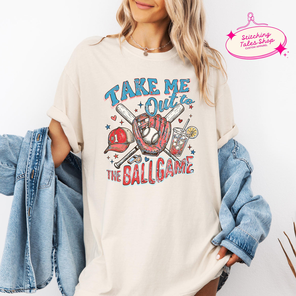 Take Me Out To The Ballgame Shirt, Baseball Mom Tee, Comfort Colors 1717