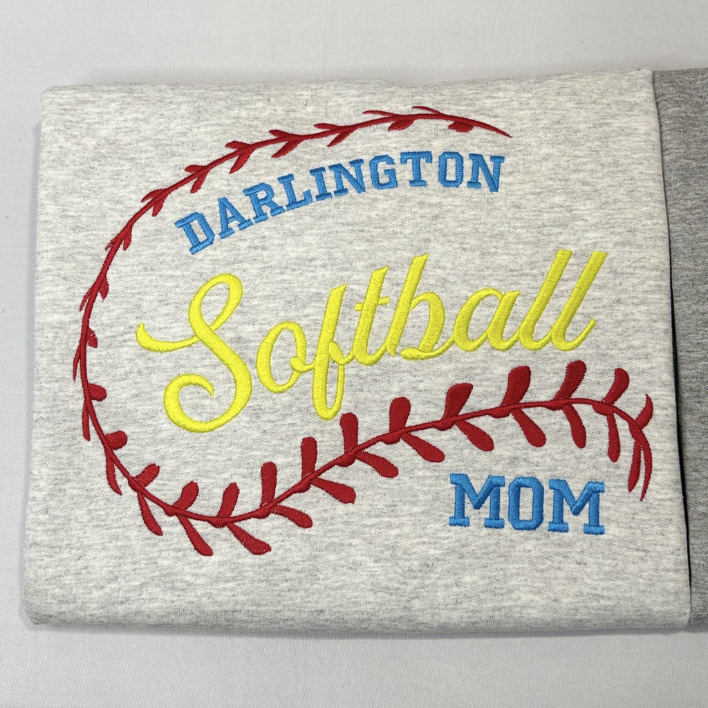Custom Embroidered Baseball Mom Sweatshirt, Personalized Team Name Pullover