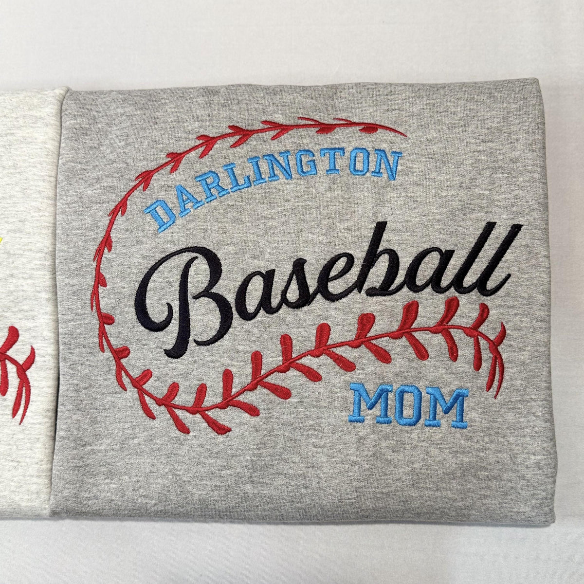Custom Embroidered Baseball Mom Sweatshirt, Personalized Team Name Pullover