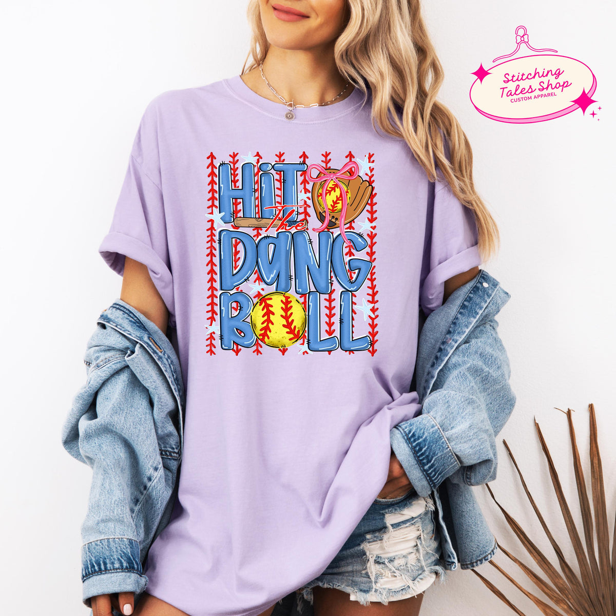 Hit The Dang Ball Softball Shirt, Comfort Colors 1717 Tee, Game Day Apparel