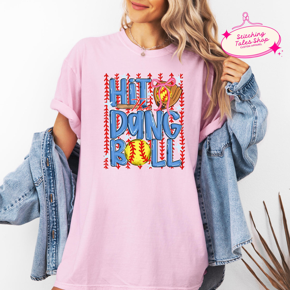 Hit The Dang Ball Softball Shirt, Comfort Colors 1717 Tee, Game Day Apparel