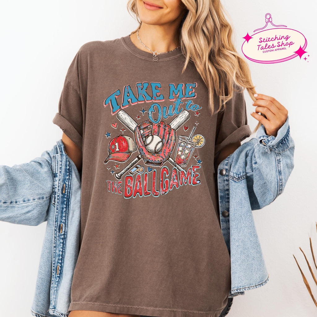 Take Me Out To The Ballgame Shirt, Baseball Mom Tee, Comfort Colors 1717