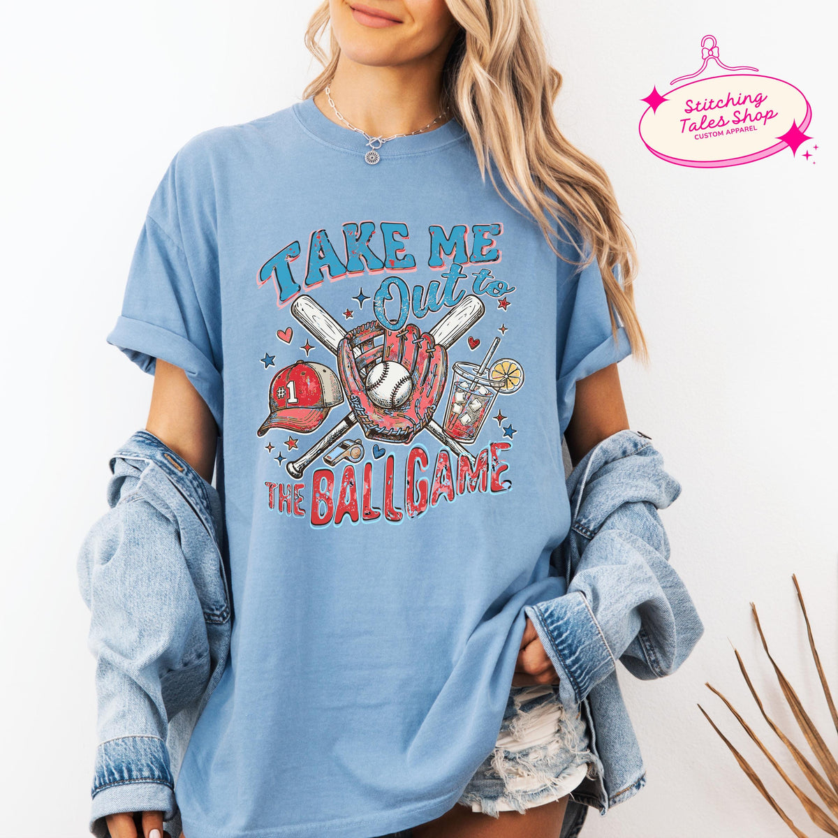 Take Me Out To The Ballgame Shirt, Baseball Mom Tee, Comfort Colors 1717
