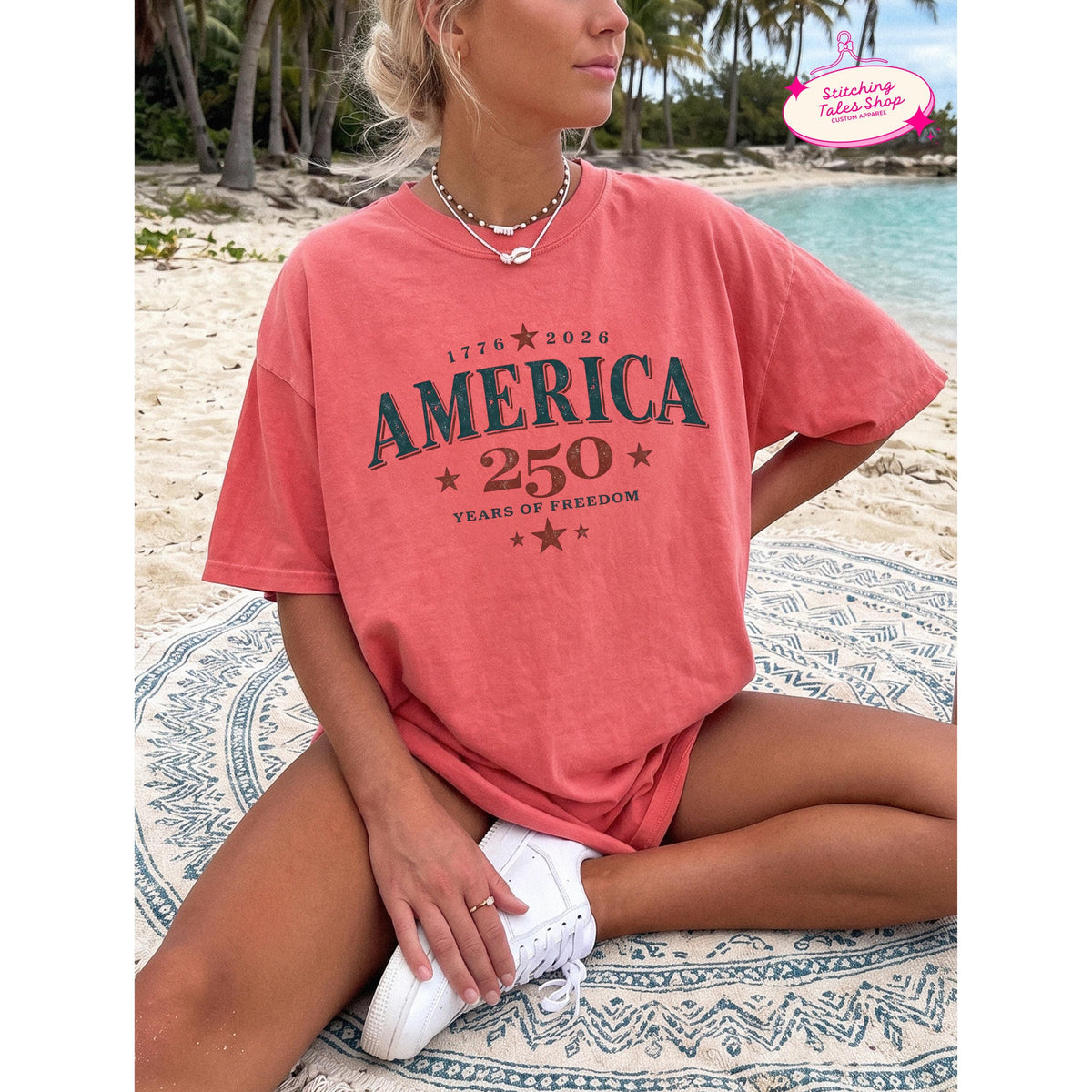 America 250 Shirt, Vintage USA Graphic Tee, Comfort Colors 1717, Patriotic Summer Outfit