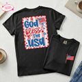 God Bless USA Shirt, Patriotic Christian Tee, Comfort Colors 1717, Faith Graphic Tee