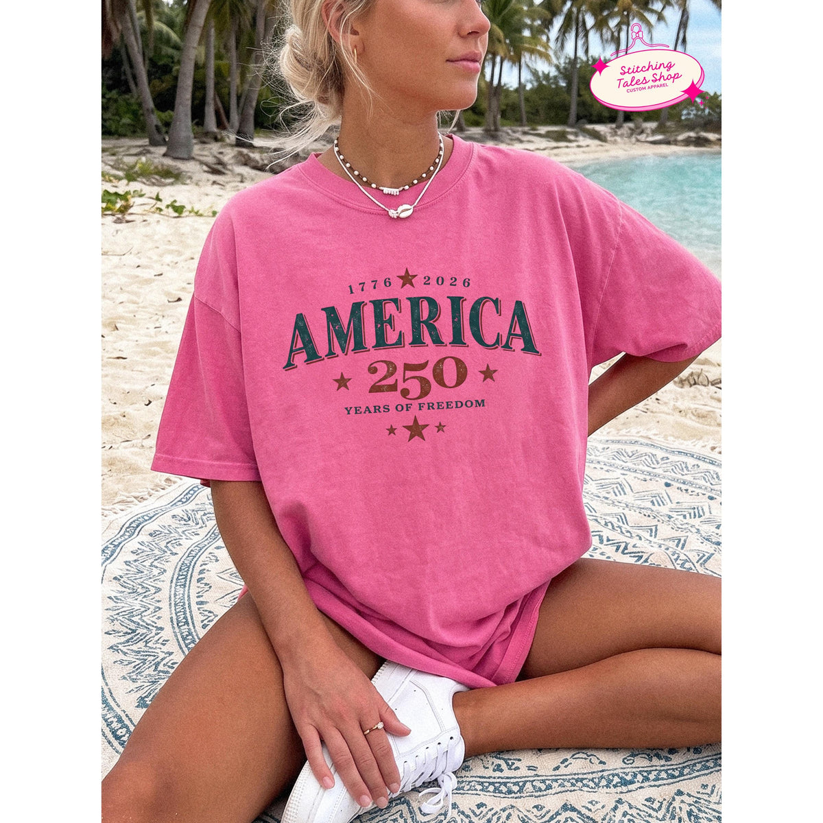 America 250 Shirt, Vintage USA Graphic Tee, Comfort Colors 1717, Patriotic Summer Outfit