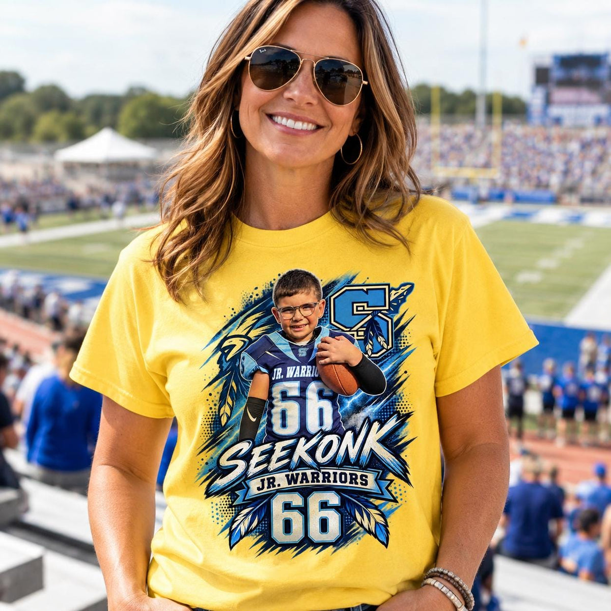 Custom Sports Player Shirt, Personalized Athlete Photo Tee, Football Mom Shirt, Team Spirit Shirt, Custom Player Graphic T-Shirt