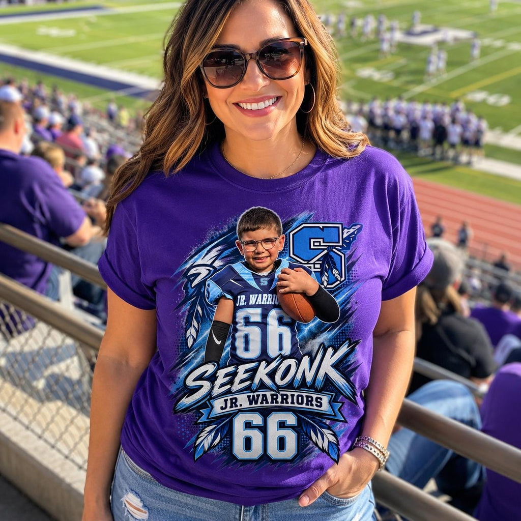 Custom Sports Player Shirt, Personalized Athlete Photo Tee, Football Mom Shirt, Team Spirit Shirt, Custom Player Graphic T-Shirt