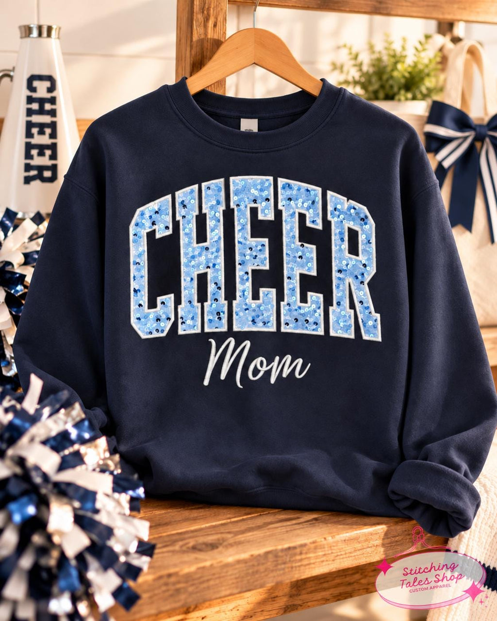 Cheer Mom Sequin Sweatshirt