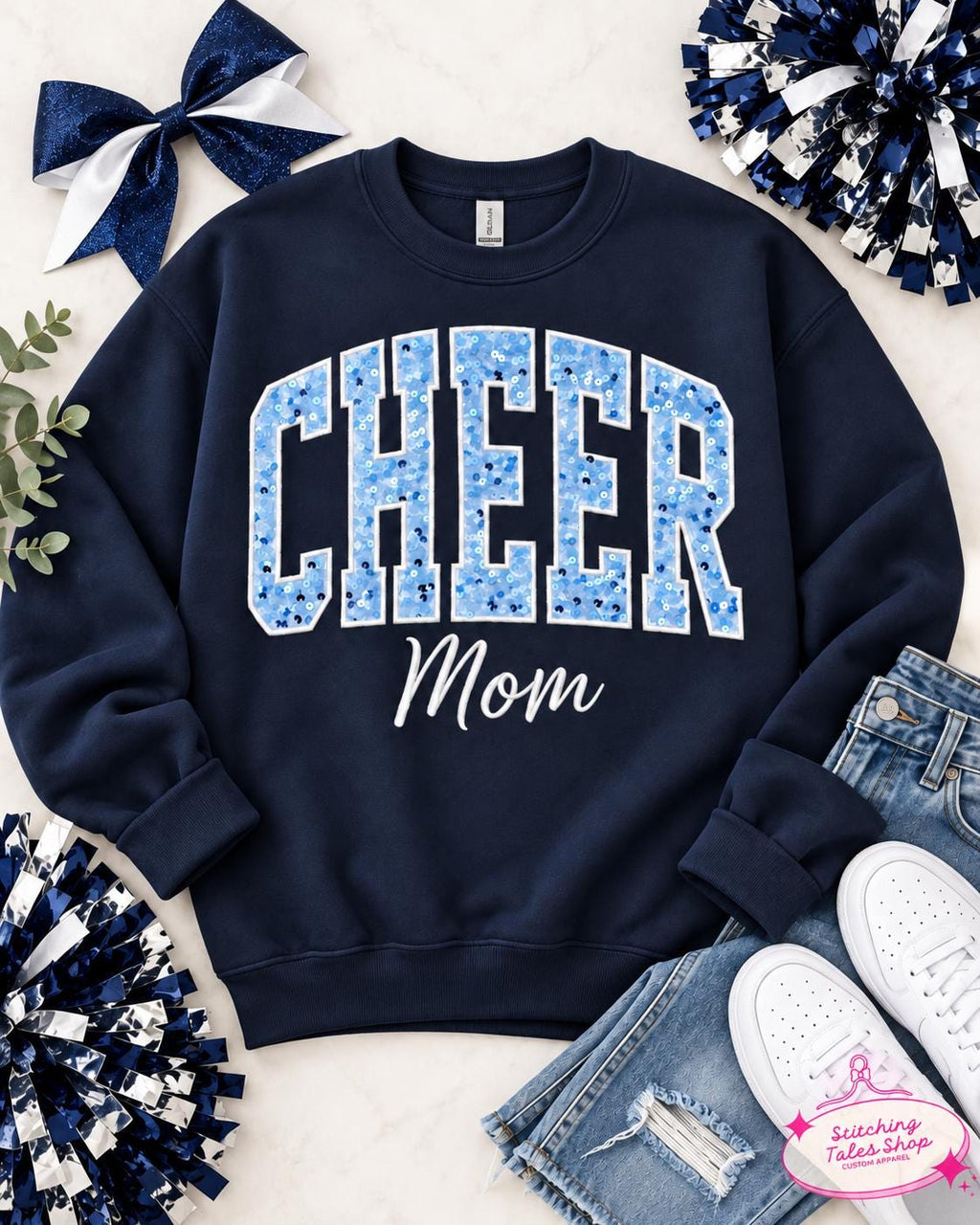 Cheer Mom Sequin Sweatshirt